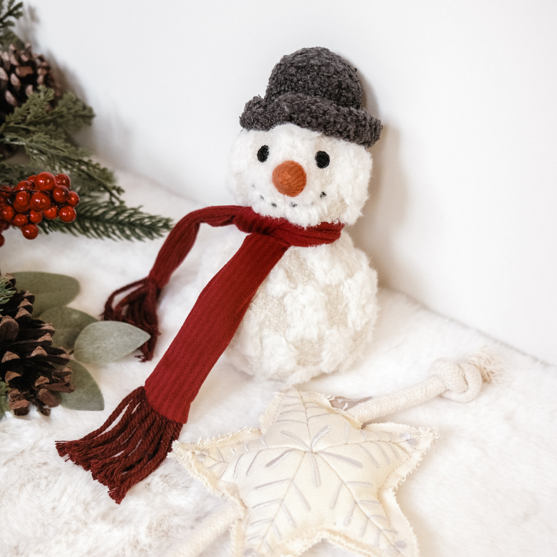 Lambwolf Snowman // Christmas toy with "ball" and squeaker