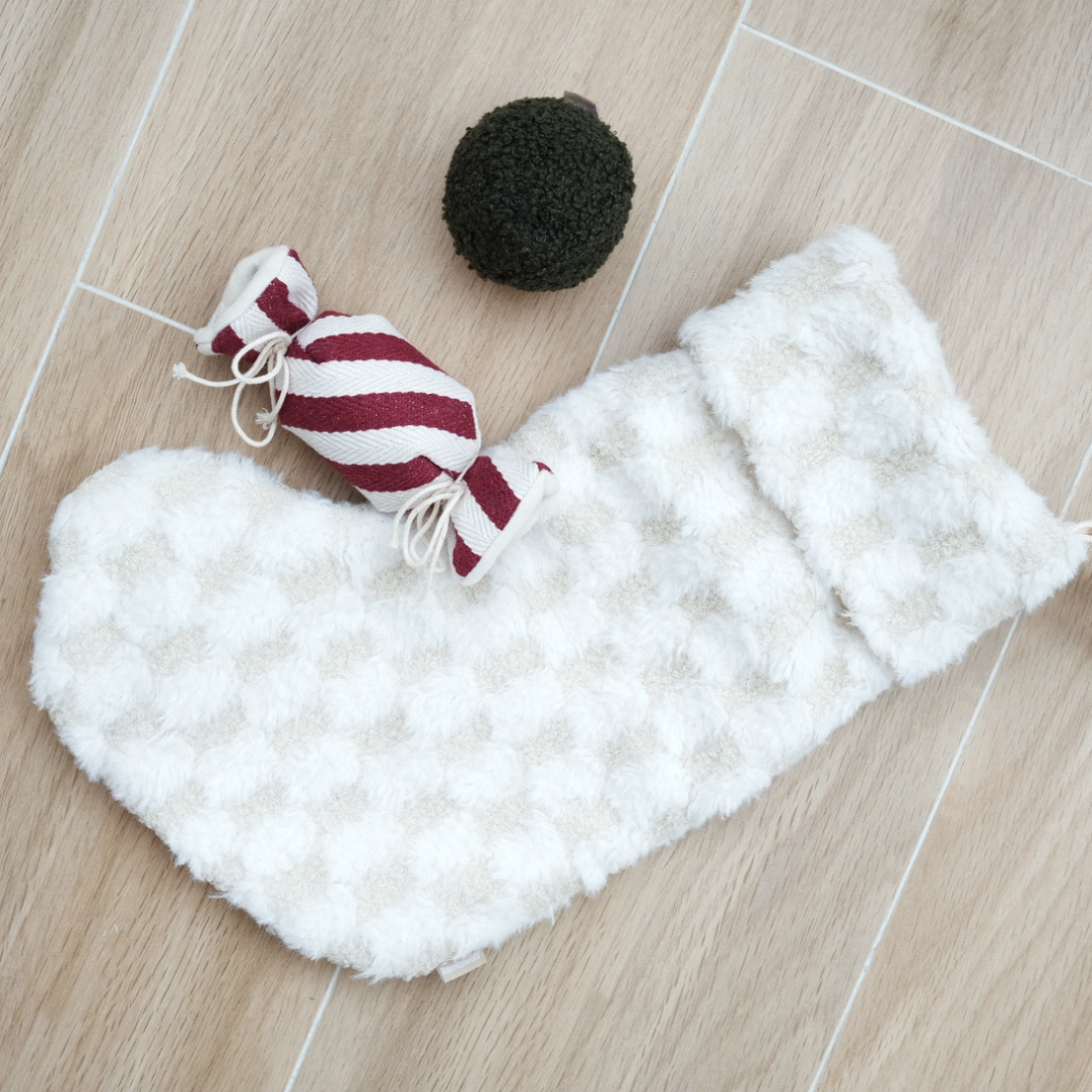 Lambwolf Xmas Stocking // Christmas stocking and bouncy ball for play and Christmas fun