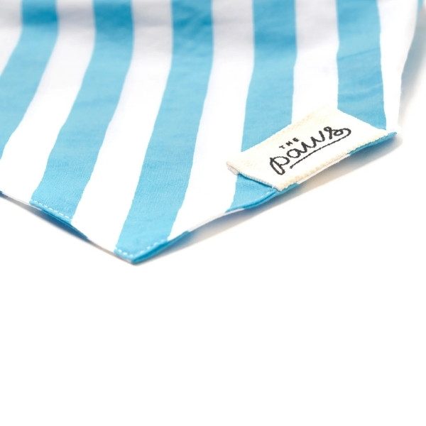 Lolly Blue // Hundebandana med striber (blå) Large