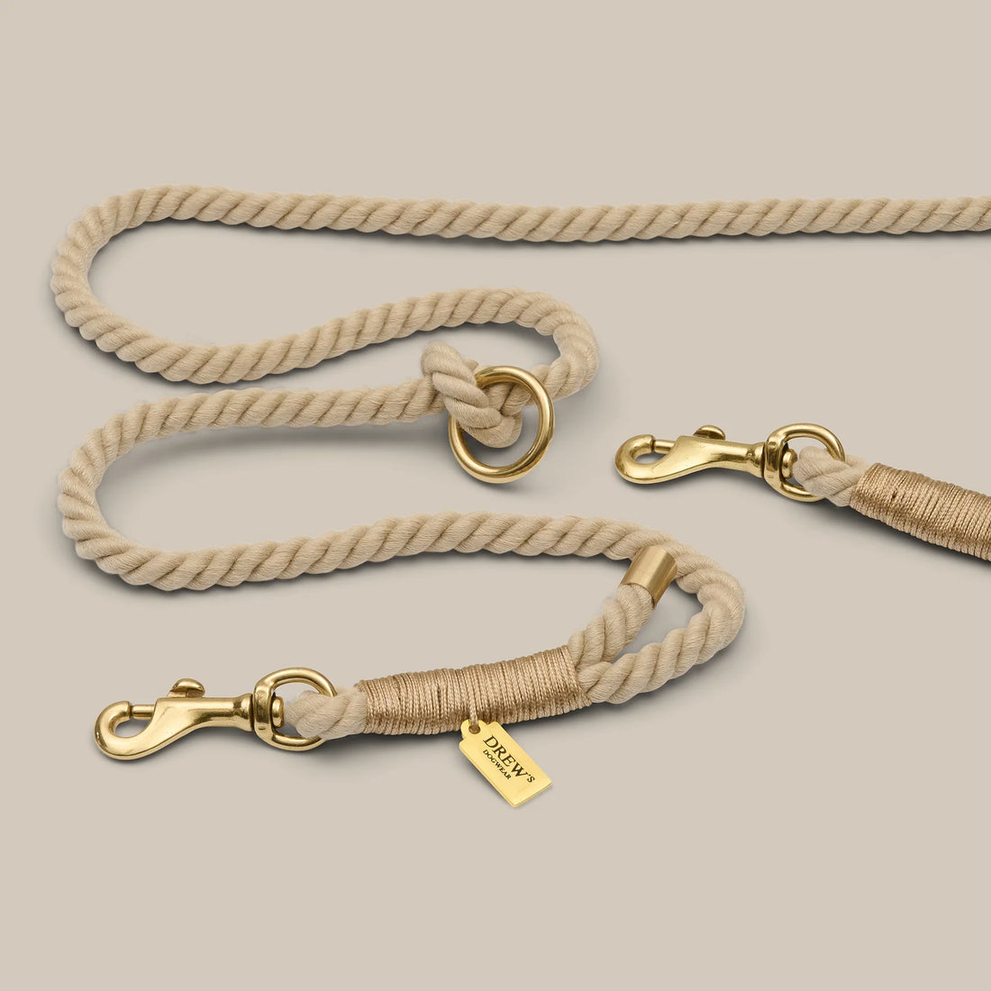 My First Leash // Justerbar og blød hvalpeline (beige)