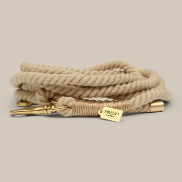 My First Leash // Justerbar og blød hvalpeline (beige)
