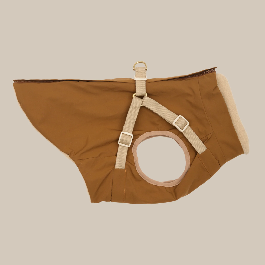 Drew's Dogwear Zermatt // Water-repellent step-in dog jacket (brown)