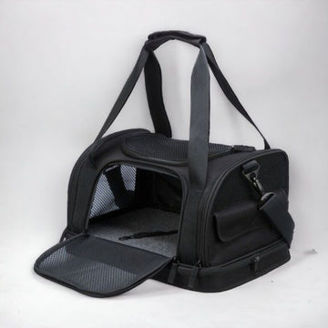 Plane Airline carrier // Flytaske og rejsetaske til hunde (sort)
