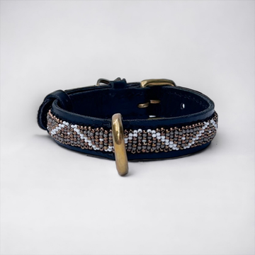Zinj Kabaka Mist // Handmade dog collar with beads