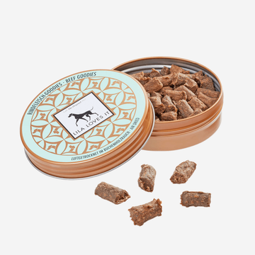 Lila Loves It Beef-Goodies // Crunchy Beef Treats in a Reusable Tin