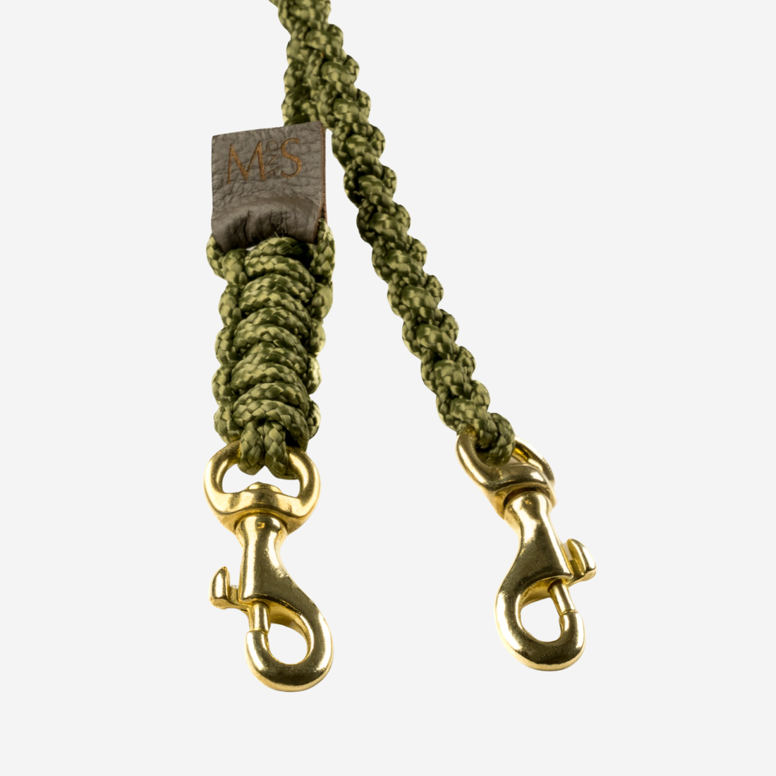 Maritime Leash Military // Justerbar line i håndknyttet reb (armygrøn)