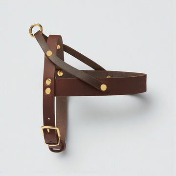 Butter Classic // Classic harness in soft leather (dark brown)