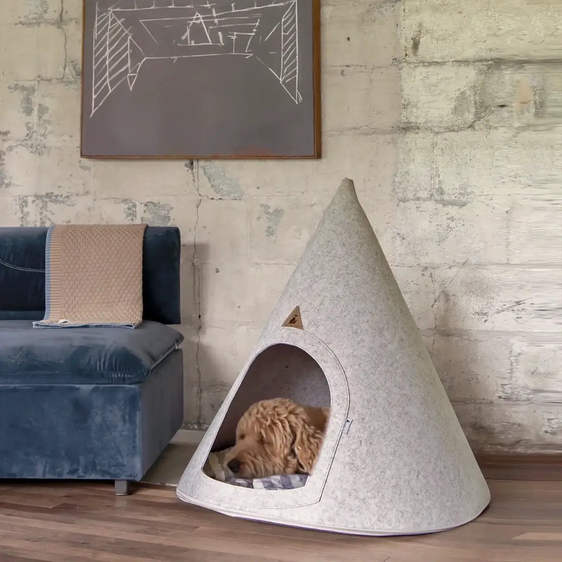 Nooee Pet Cave // Hundehule med inderpude (cream)