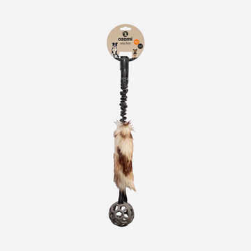 Ozami Play-n-tug // Tug toy with faux fur and ball (65 cm)
