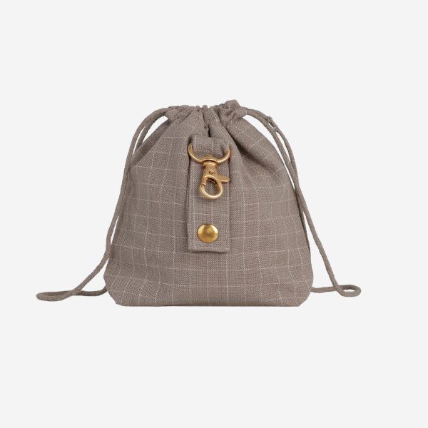 Tadazhi Treat Bag // Organic cotton treat bag (sand check)