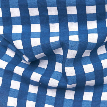 Face mask Classic Blue check // Face mask in fabric with blue check