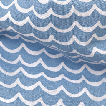 Face mask Perfect wave // ​​Face mask in fabric with blue waves