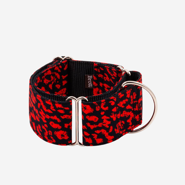 Martingale Brott Conesa // Collar for greyhounds (red leopard)