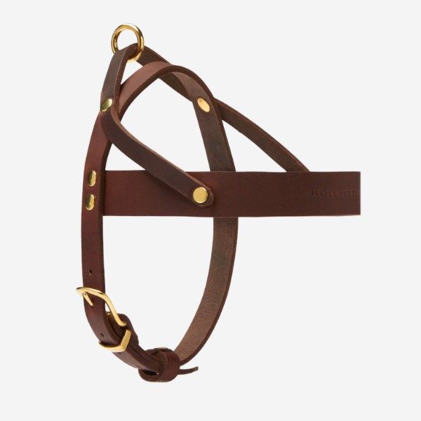 Butter Classic // Classic harness in soft leather (dark brown)