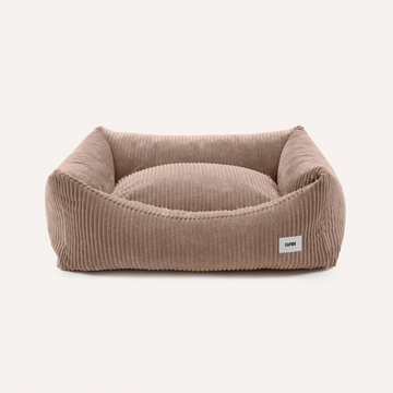Cafide Snozy // Soft and washable corduroy dog bed (beige) Small