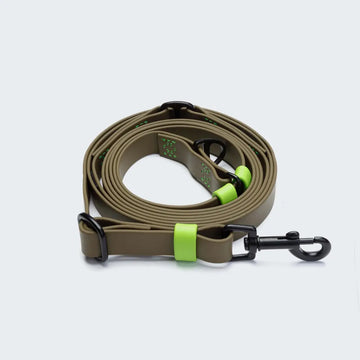 Cloud7 Ipanema // Hands-free BioThane line (olive/neon) 