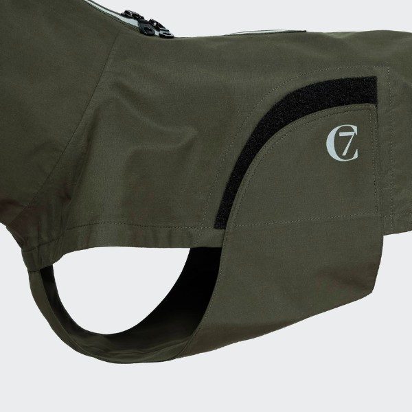 Cloud7 Dublin, Fransk Bulldog // Vand -og vindtæt regnjakke (olive)