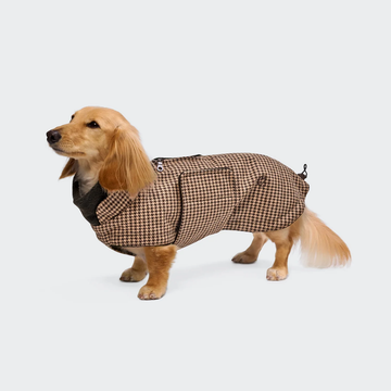Cloud7 Brooklyn, Dachshund // Warm and Water-Repellent Dog Jacket (houndstooth)
