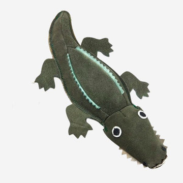 Colin the crocodile // Dog toy made of jute and suede (Crocodile)