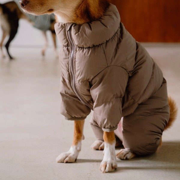Cushycushy Onesie // Jumpsuit that doesn't need to go over the head (mocha) Size 8 & 12