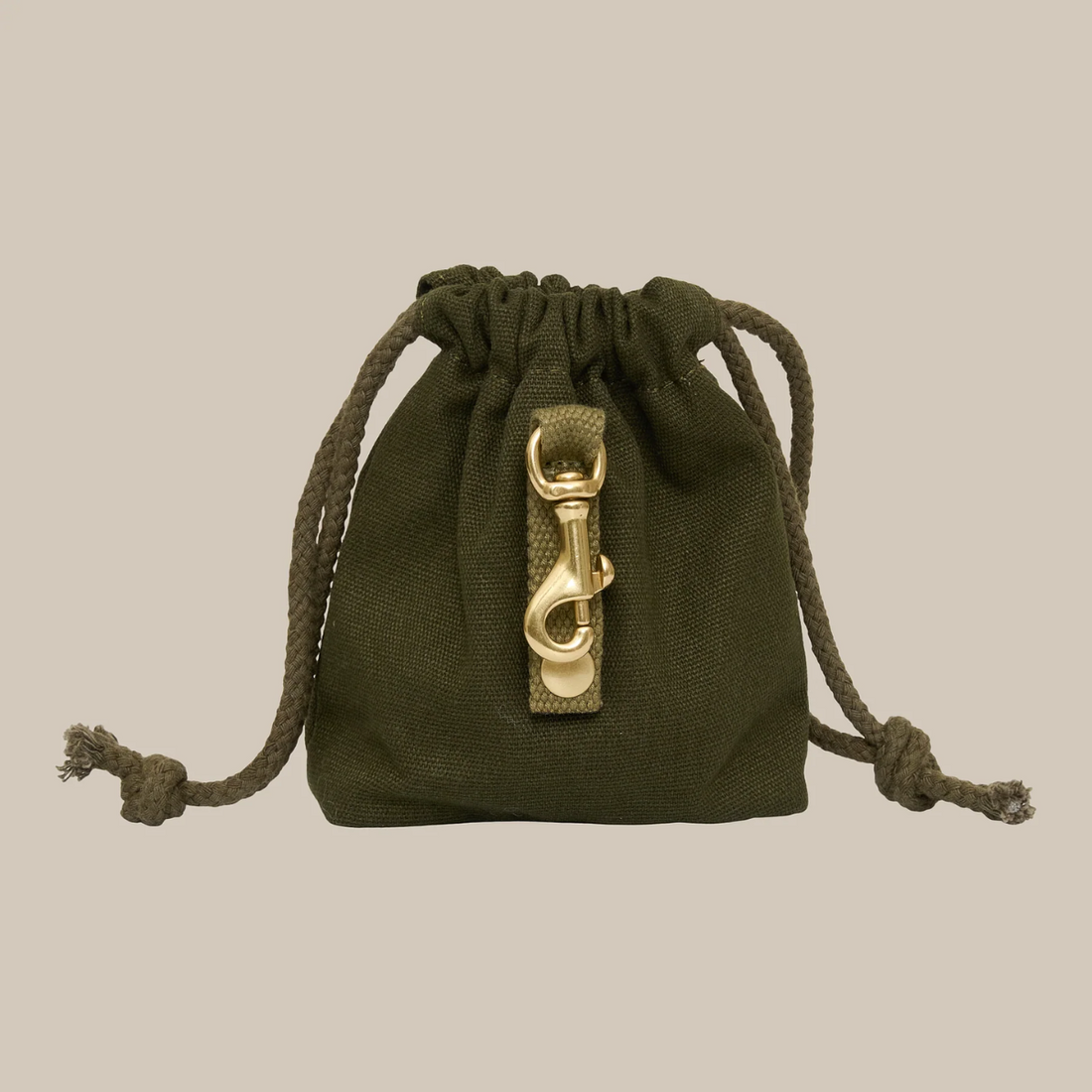 Drew's Dogwear Canvas // Godbidstaske til træning og gåture (olive)