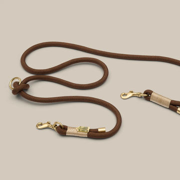 Drew's Dogwear Espresso // Justérbar og blød rebline (mørkebrun)