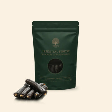 Essential Finest // Air-dried luxury snack sausages (duck &amp; apple)