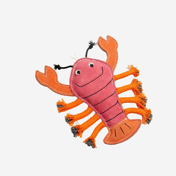 Larry The Lobster // Naturligt hundelegetøj i ruskind (hummer)