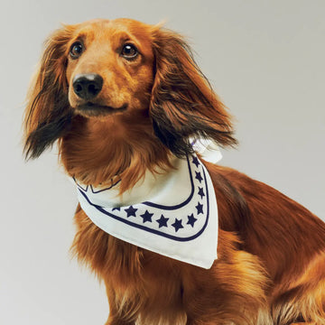 HAY Dogs Scarf // Hundebandana i bomuld (hvid/blå)