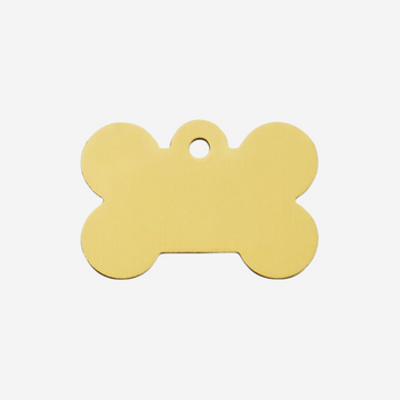 Dog tag // Standard meat bone large (gold aluminum)