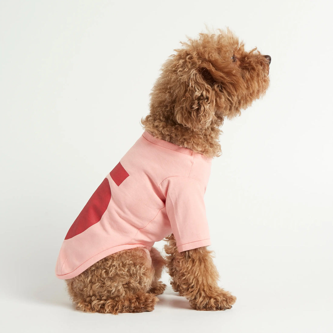 Imi T-shirt // Hundetrøje med ærmer i økologisk bomuld (pink) medium