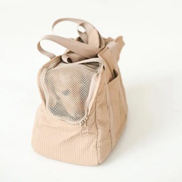 Lambwolf City // Dog bag with breathable closure (beige)