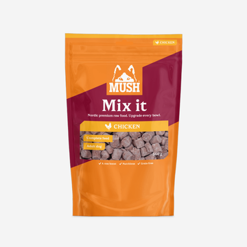 Mush Mix It, Raw Chicken // Frossen fuldfoder - brug fx som tilskud til tørfoder (kylling)