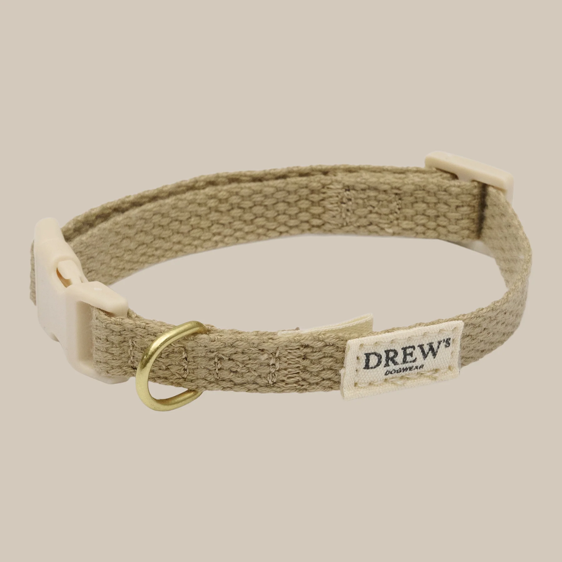 My First Collar // Justerbart hvalpehalsbånd (beige)
