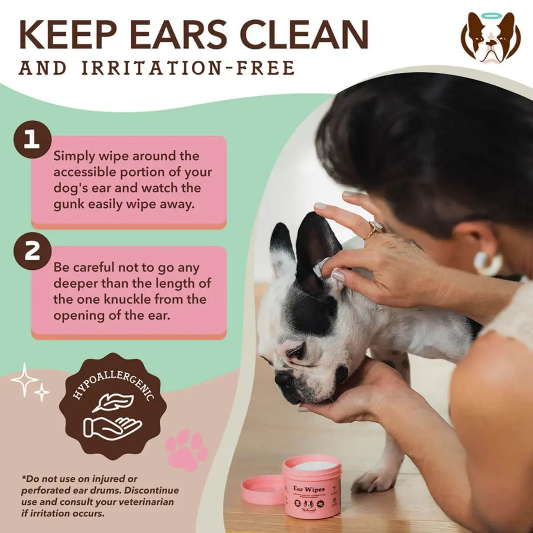 NDC Ear Wipes // Ear cleaning and care for dogs