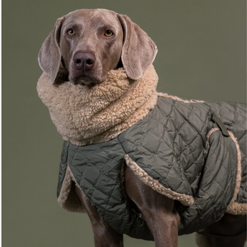 Paikka Quilted Sherpa // Vendbar vinterjakke med god pasform (olive)