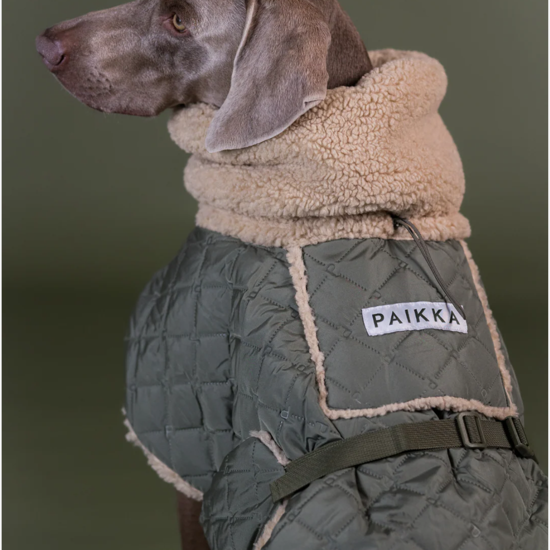 Paikka Quilted Sherpa // Reversible winter jacket with a good fit (olive)