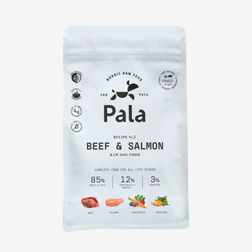 Pala Recipe 3 // Soft dog food for picky dogs (beef, salmon)