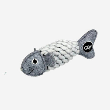 Roger The Ropefish // 'Crunchy' legetøj af filt og reb (fisk)