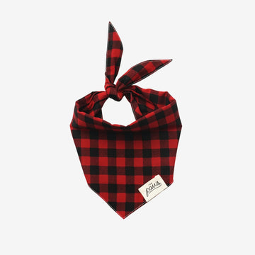 Classic Whiskey // Dog bandana in classic check (red)