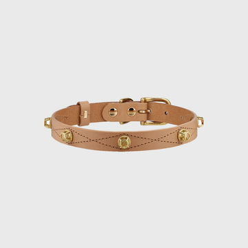 Unleash Cph Collar // Handmade dog collar in natural leather (natural)