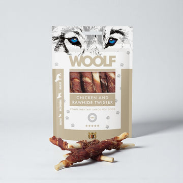 Woolf Chicken Twister // Tyggesnack med oksehud og kylling