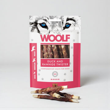 Woolf Duck Twister // Tyggesnack med oksehud og and