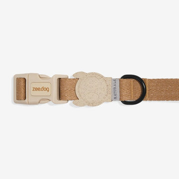 Zee.dog Dune // Justerbart og blødt halsbånd (sand) - str medium