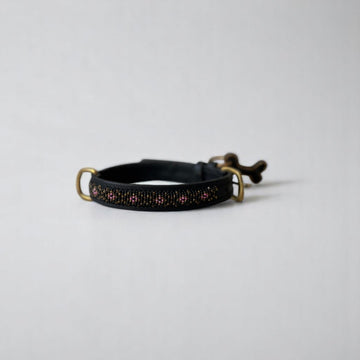Zinj Faraja Pink // Handmade dog collar with beads (micro)